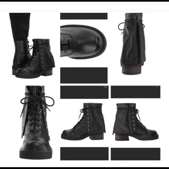See By Chloe Katerina Leather Combat Boots - Picture 5 of 13